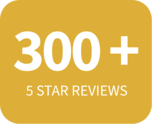 300+ 5-star reviews