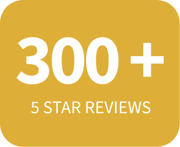 300+ 5-star reviews