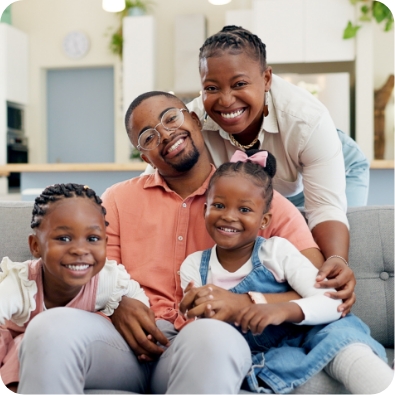 Background image of a happy family
